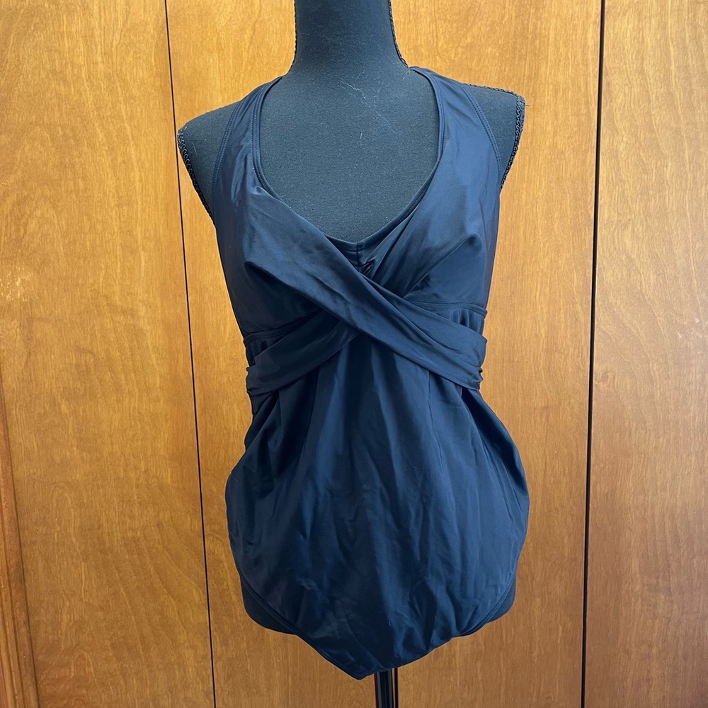 Elegant Black One-Piece Maternity Swimsuit